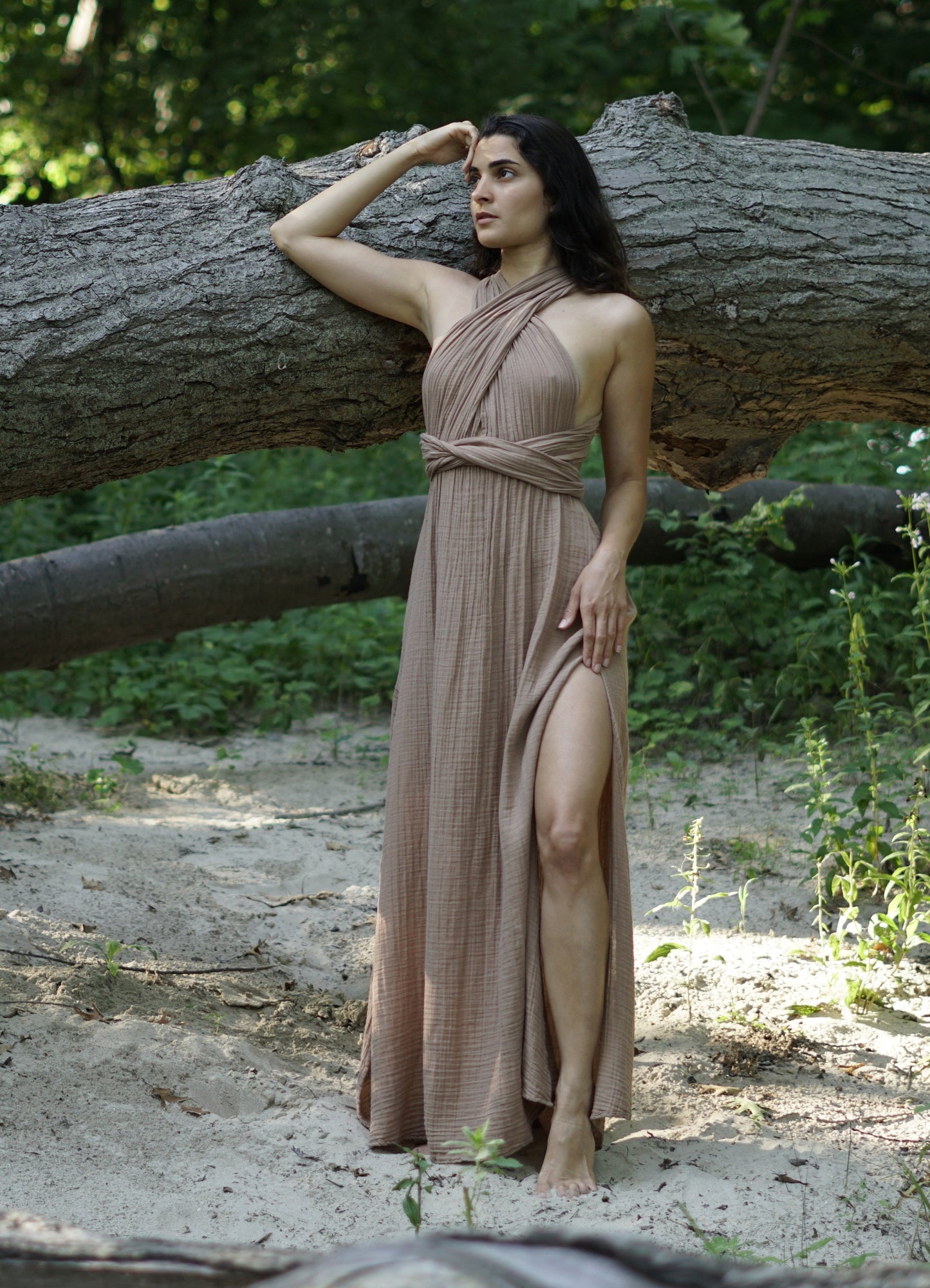 Cotton Wrap Bohemian Dress