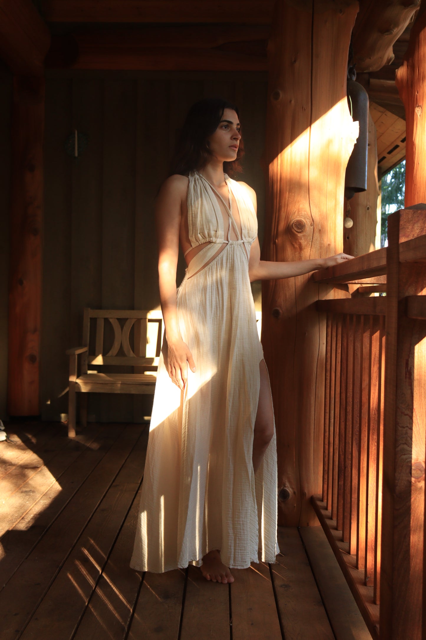 Cotton Cut Out Long Boho Summer Dress