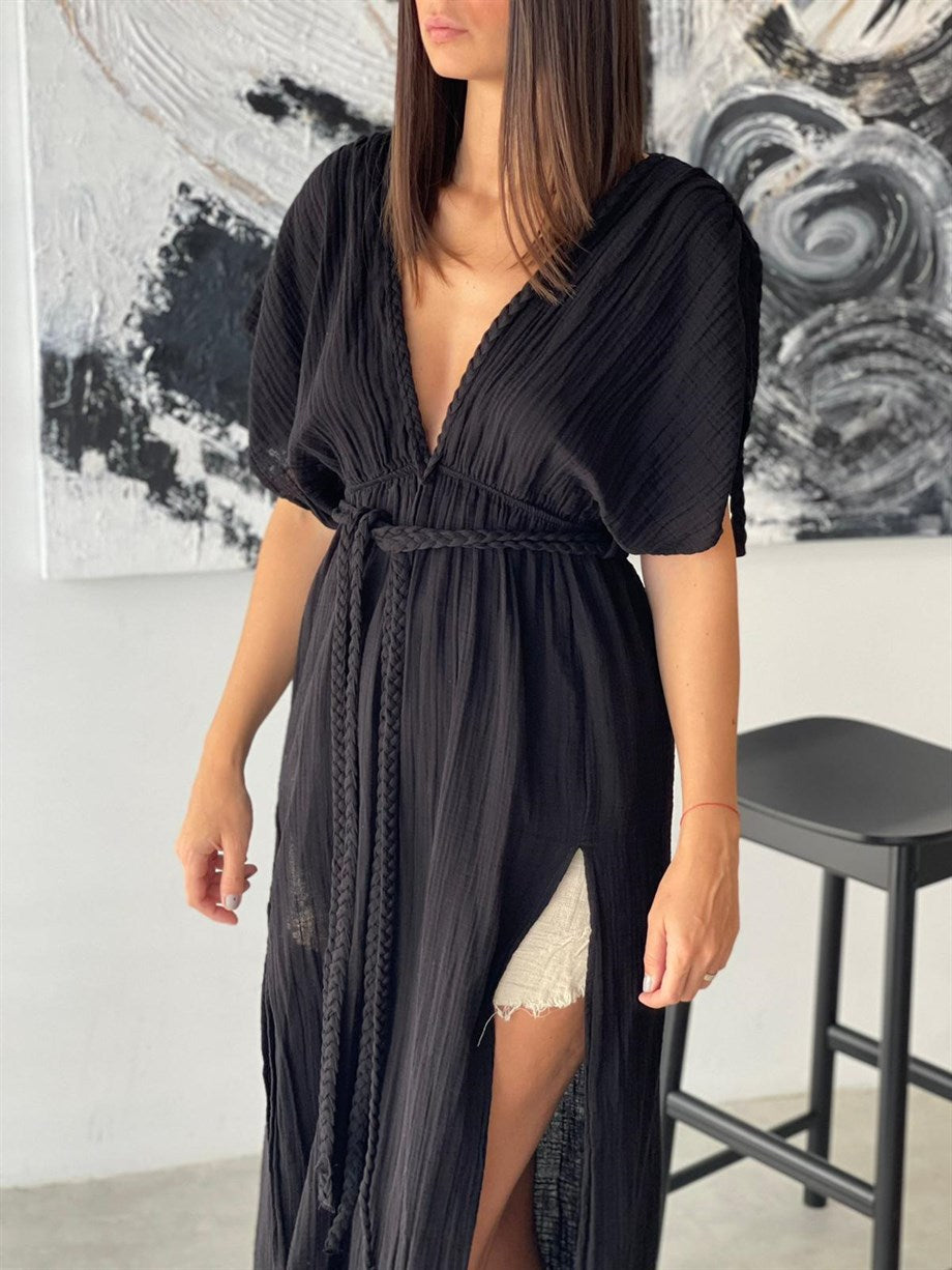 Boho Cotton Slit Summer Maxi Dress
