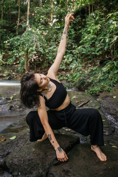 Soft Cotton Summer Yoga Crop Top