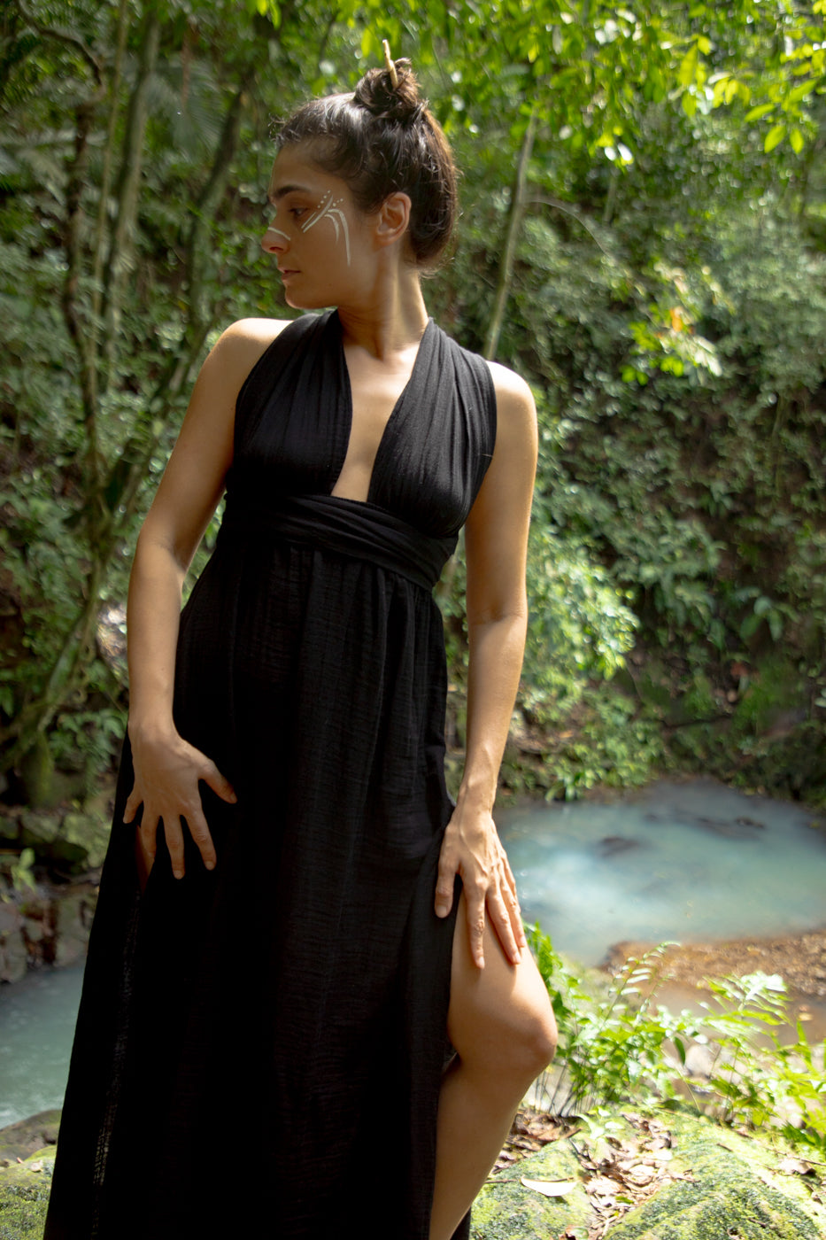 Cotton Wrap Bohemian Dress