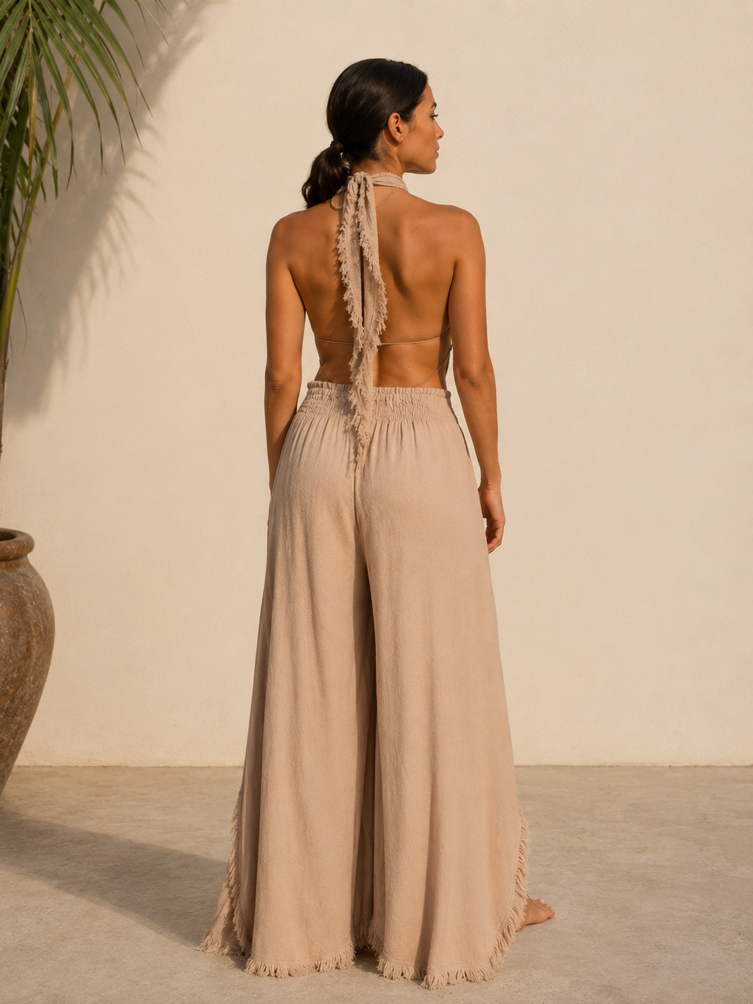 Anahita Wide-Leg Cotton Pants