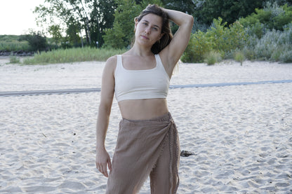 Soft Cotton Summer Yoga Crop Top