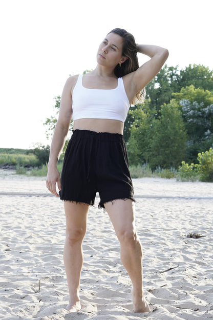 Soft Cotton Summer Yoga Crop Top