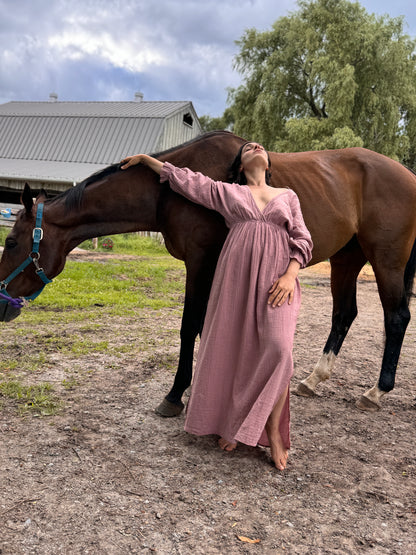 Organic Cotton Long Sleeve Summer Dress