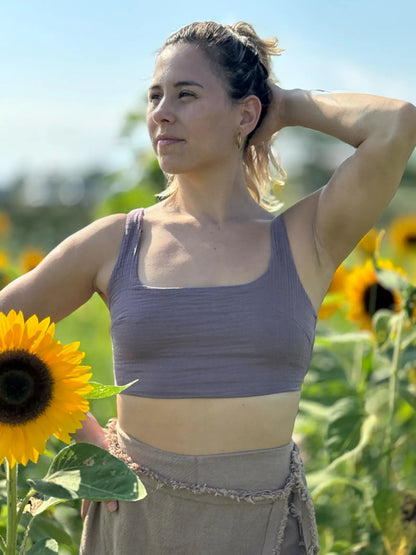 Soft Cotton Summer Yoga Crop Top