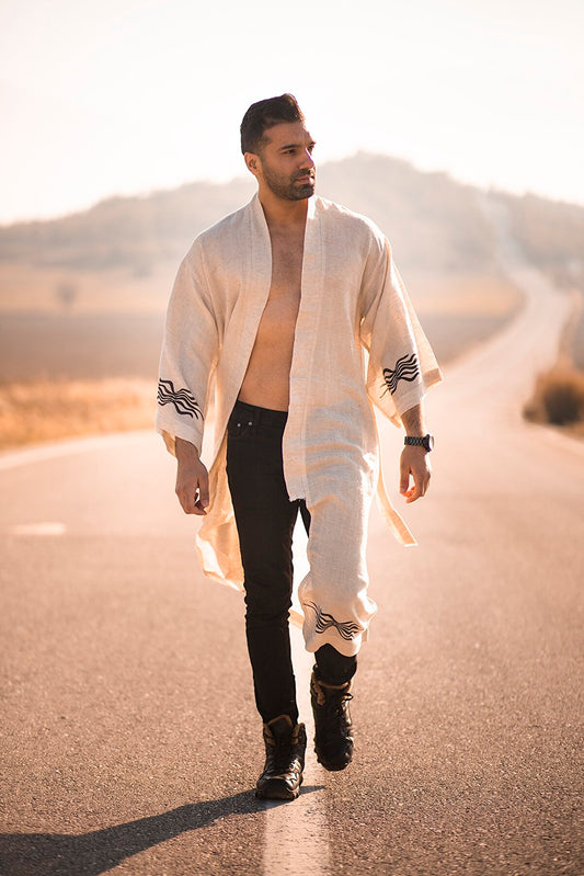 God Linen Kimono