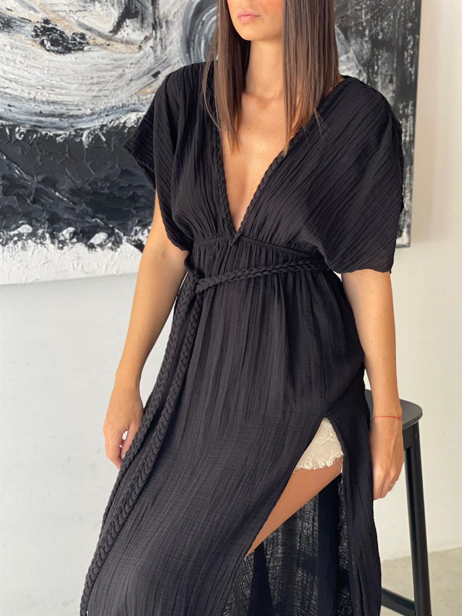 Boho Cotton Slit Summer Maxi Dress