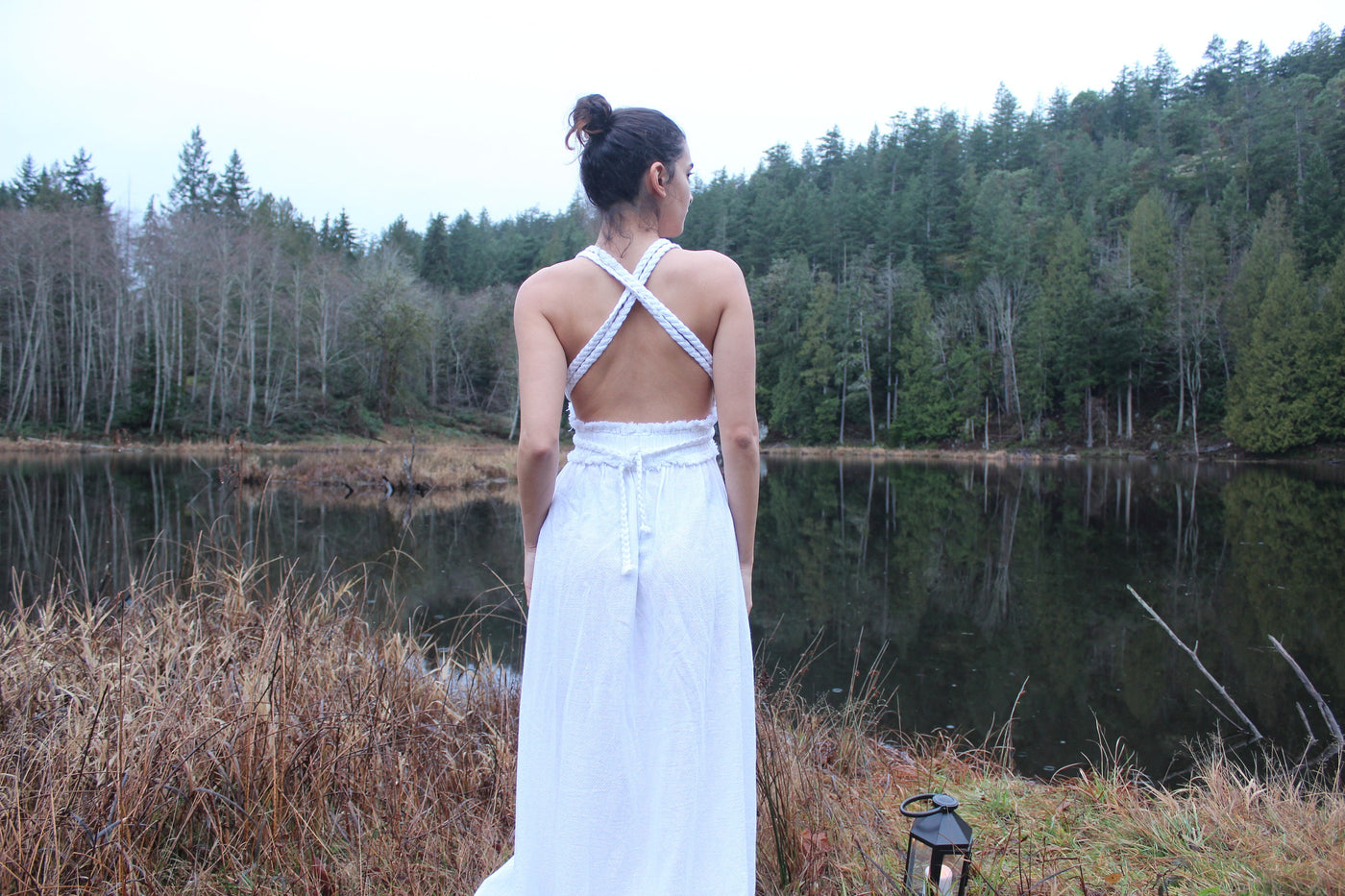Boho Tie Waist Asymmetrical Dress